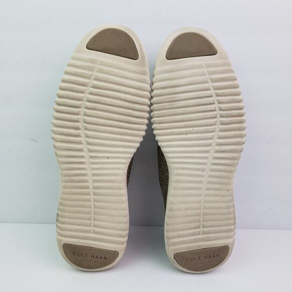Cole Haan Grand OS Mens Size 8.5 Tan Brown Knit Formal Dress Sneaker Shoes C3544